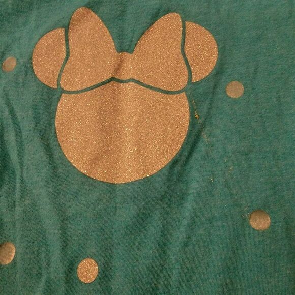 Disney Girls Blue Silver Jumping Bean Minnie Mouse Pullover T Shirt Size 6 - Picture 3 of 7